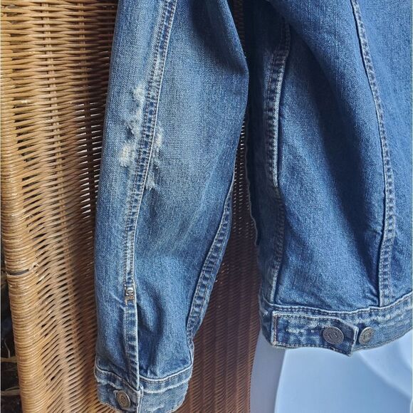 Bullhead Distressed Denim Jacket M - Picture 6 of 10